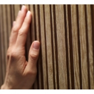 Honey striated wood imitation wallpaper