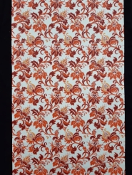 Orange and bordeaux flowers floral pattern