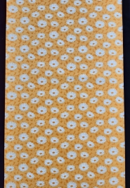 white flowers on a yellow background floral pattern