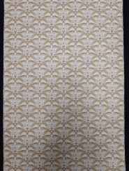 Wit, beige en roze vintage bloemenbehang