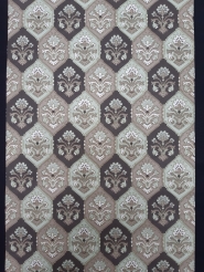 Groen en bruin vintage bloemenbehang
