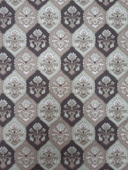 Green and brown floral vintage wallpaper
