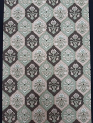 Papier peint vintage vert, rose et marron