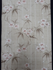 Papier peint vintage rose et marron