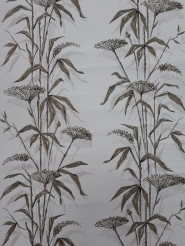 Brown and grey floral vintage wallpaper