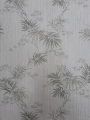 Vintage wallpaper with ferns