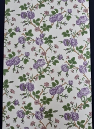 Paars en groen vintage bloemenbehang