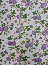 Vintage wallpaper purple and green flowers
