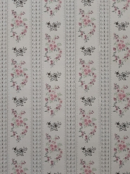 Beige with pink flowers fifties wallpaper