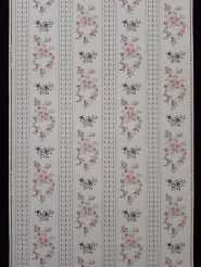 Beige with pink flowers fifties wallpaper