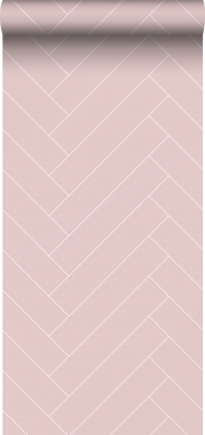 Pink-white chevron wallpaper