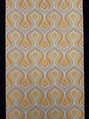 Yellow and orange vintage geometric wallpaper