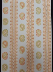 Green, orange and yellow vintage geometric wallpaper