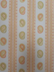 Groen, oranje en geel vintage geometrisch behang