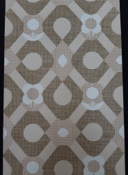 Brown beige vintage geometric wallpaper