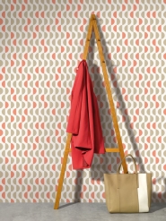 LAVMI wallpaper Lentils beige and red waves