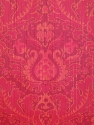 Red floral damask vintage wallpaper