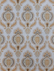 Damask vintage wallpaper brown gold