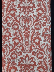 Damask vintage wallpaper red white