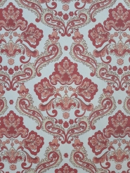 Damask vintage wallpaper red beige