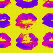 Premium wallpaper Neon kiss