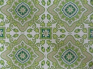 green flowers in a geometric pattern