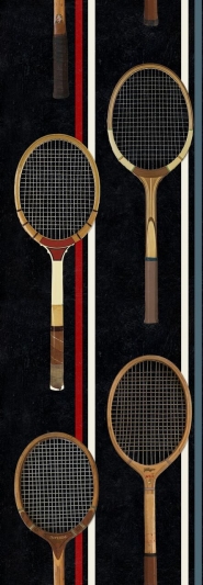 Tennis rackets wallpaper black