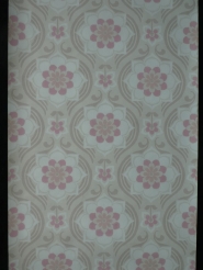 Grey pink damask vintage wallpaper