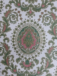 green red medallion wallpaper