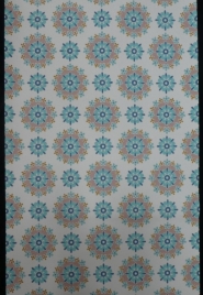 blauwe bloemen vintage behang