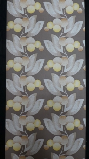 brown and yellow floral vintage wallpaper