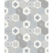 Tiles imitation wallpaper grey