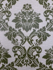 vintage medaillon behang groen