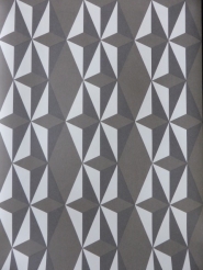 blanc gris papier peint geometrique intisse