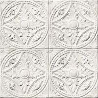 Tin tiles imitation wallpaper white